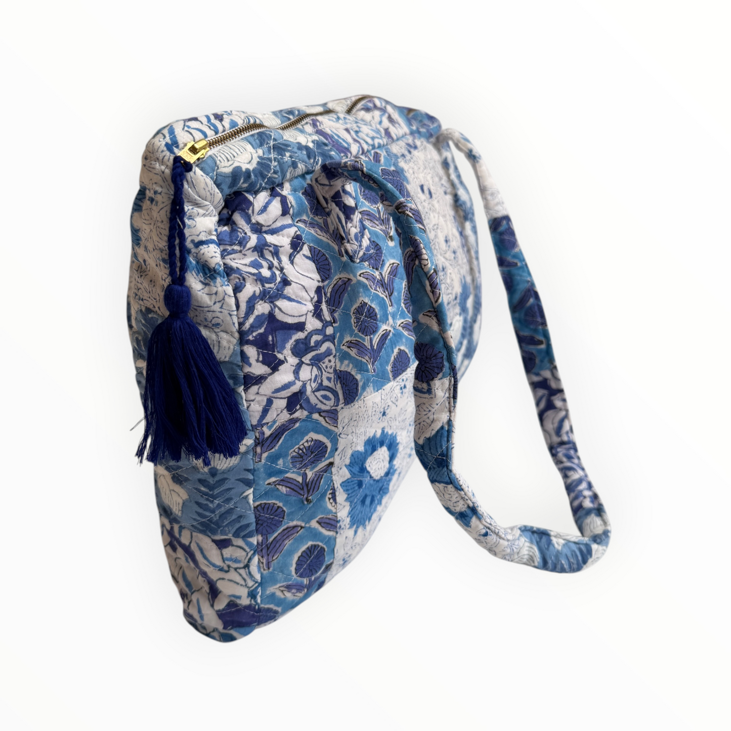 Patchwork Carryall Indigo Garden