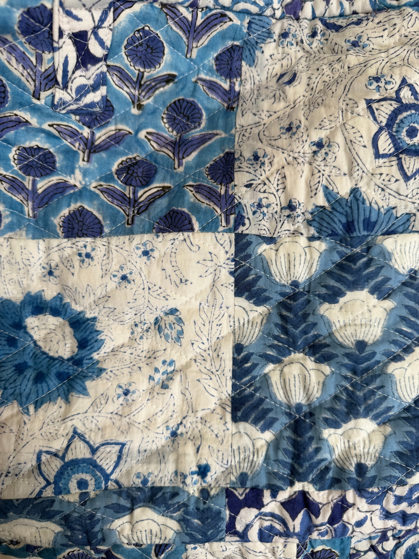 Patchwork Carryall Indigo Garden
