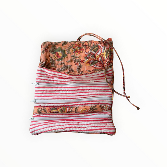 Coral Garden Jewelry Roll