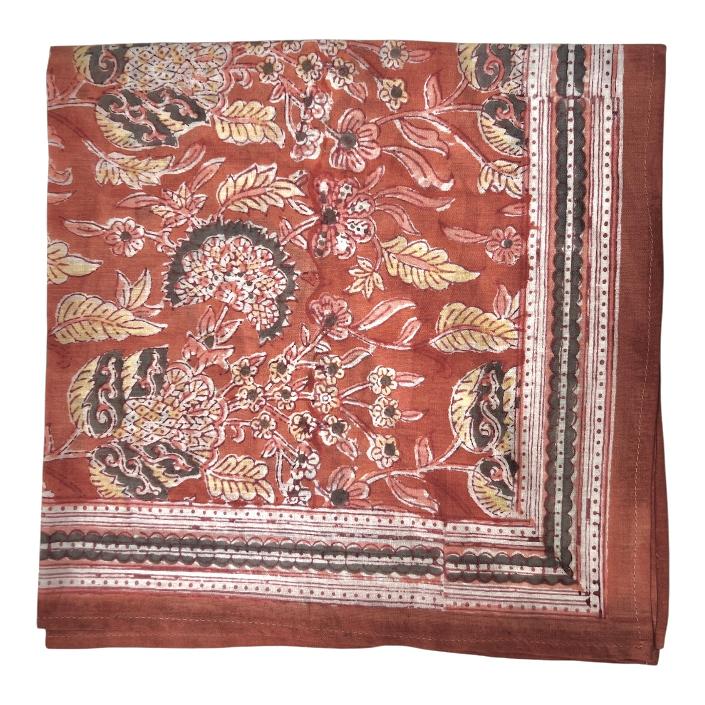 Terracotta Gray Yellow Jaal BANDANA