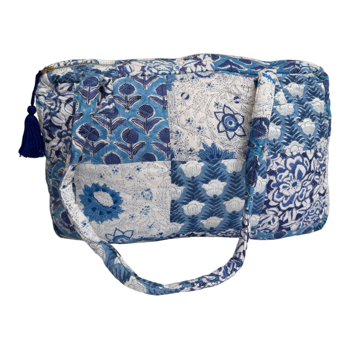 Patchwork Carryall Indigo Garden