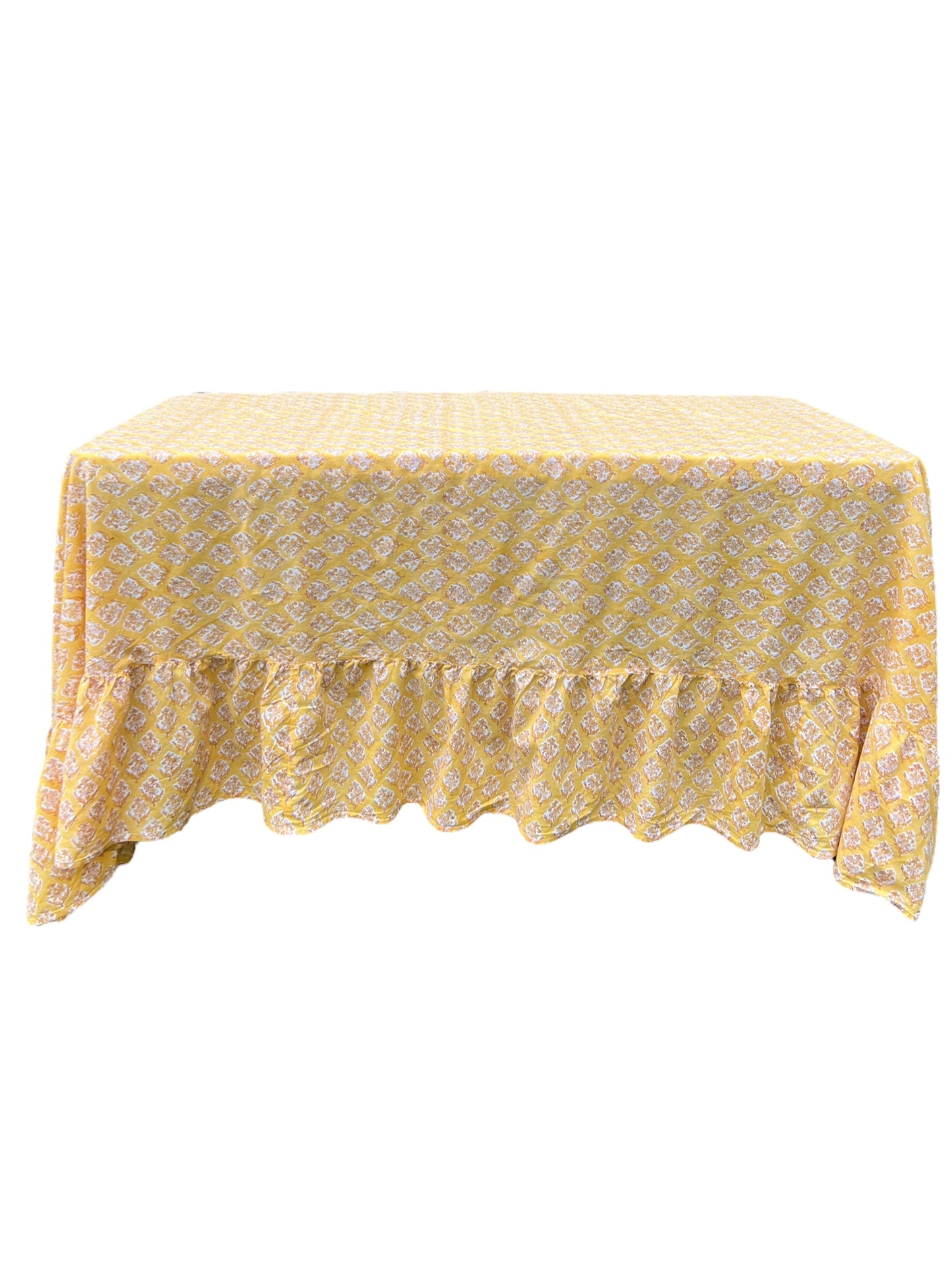 Yellow Buti Ruffle Table Linens
