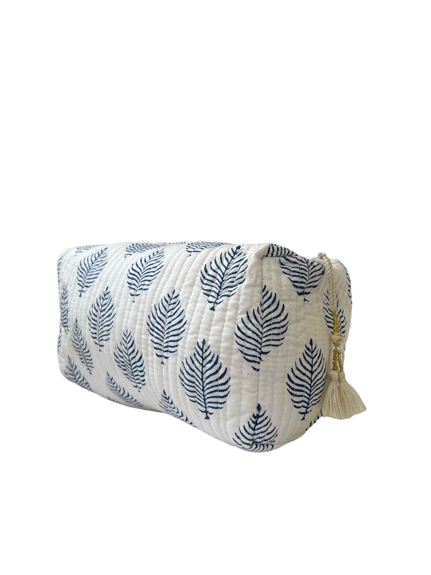 Make Up Bag Feathery Frond Blue (M004)