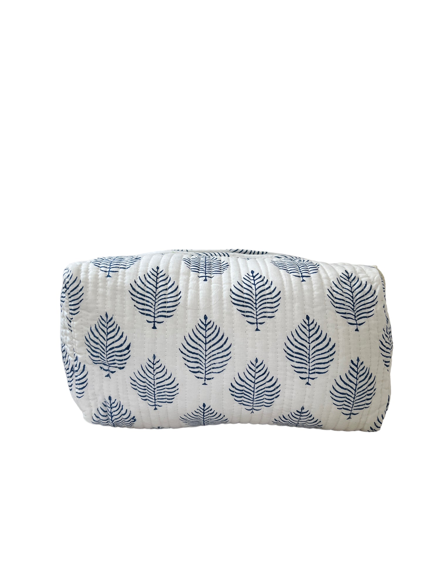 Make Up Bag Feathery Frond Blue (M004)