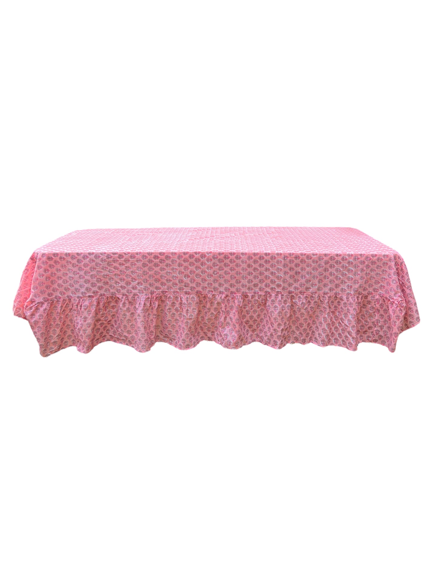 Pink Buti Ruffle Table Linens
